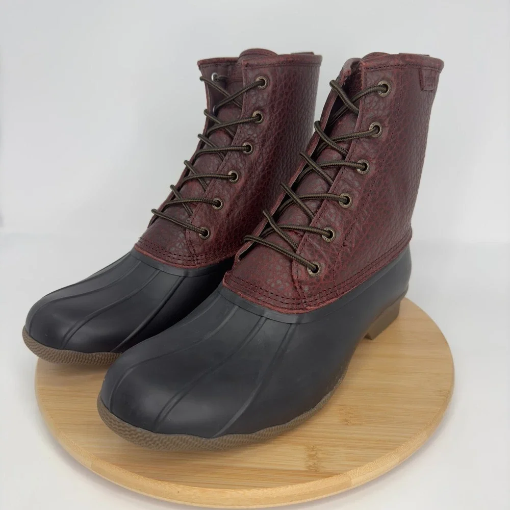 Sperry Top-Sider Men's 12M Pebbled Leather Saltwater‎ Chukka Boot Black/Amaretto
